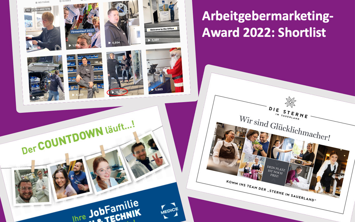 Award für erfolgreiches Arbeitgebermarketing: Die Nominierten 2022